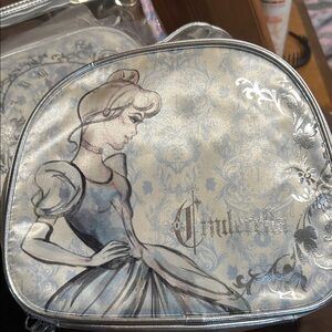 Disney Cinderella Silver and Blue Cosmetic Bag